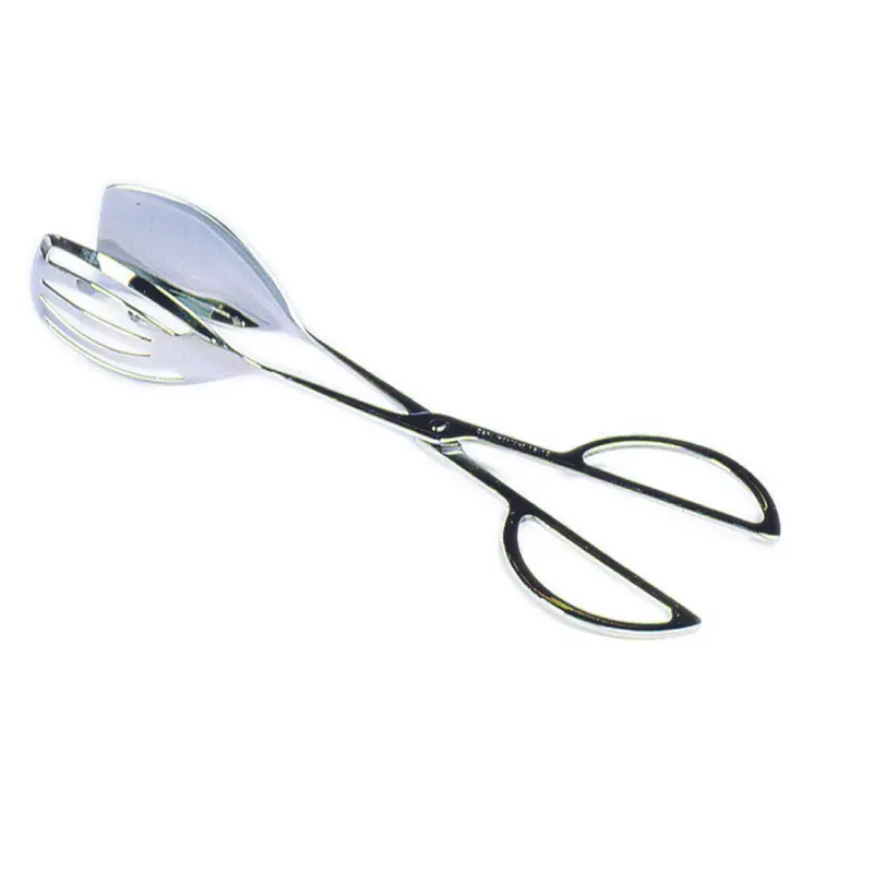 Browne Scissor-Style Stainless Steel Serving Tongs 1