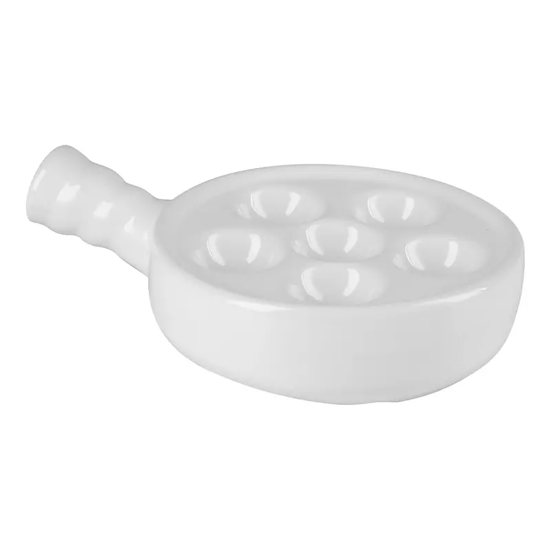 Browne White Escargot Plate With 6 Compartments 1