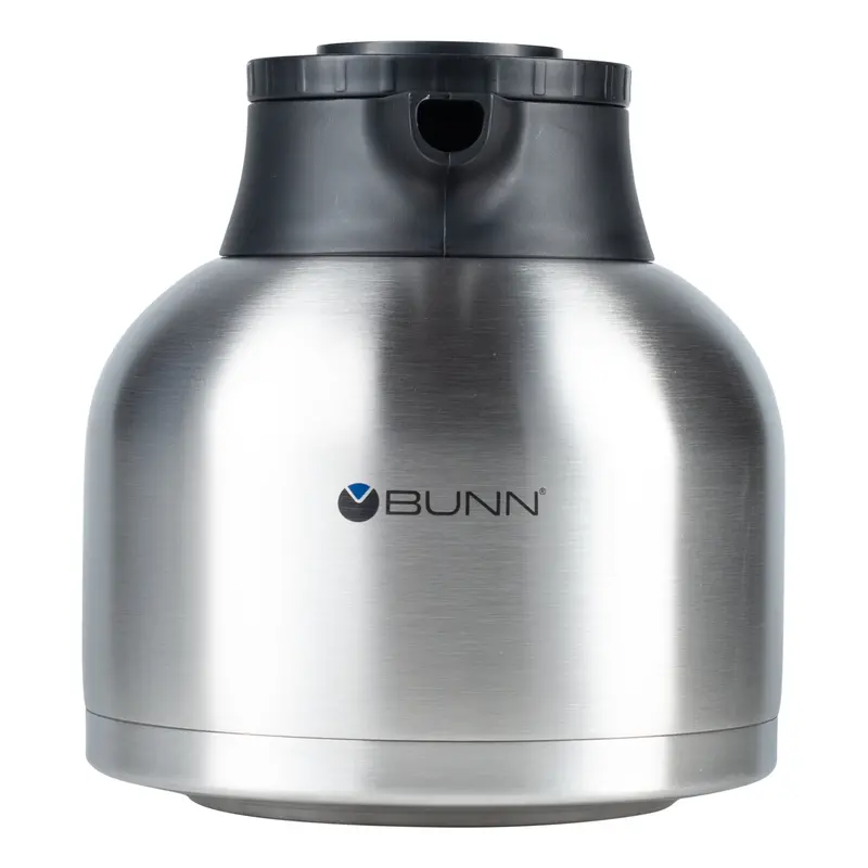 Bunn Economy Thermal Carafe – 64 Oz, Stainless Steel With Black Lid & Handle 1