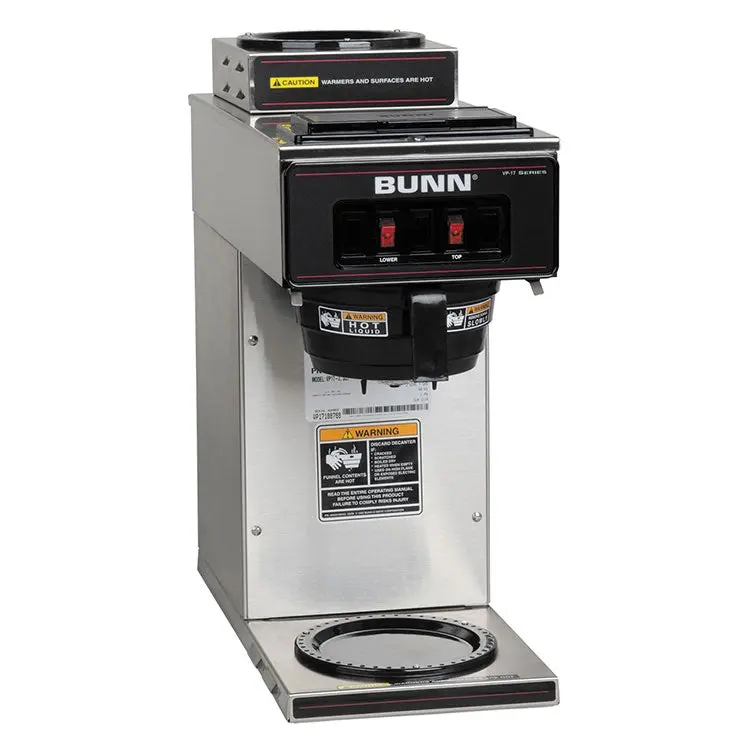 Bunn Low-Profile Vp17-2 Pourover Coffee Brewer – 3.9-Gallon Silver Unit 1