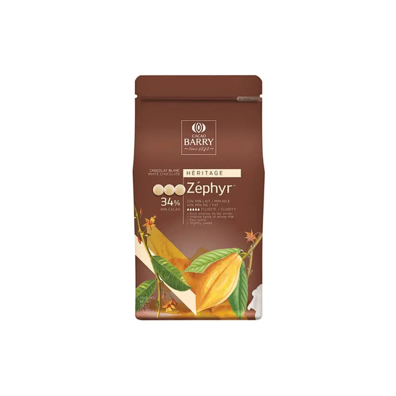 Cacao Barry Zephyr White Chocolate – 34% Cocoa Solids 1