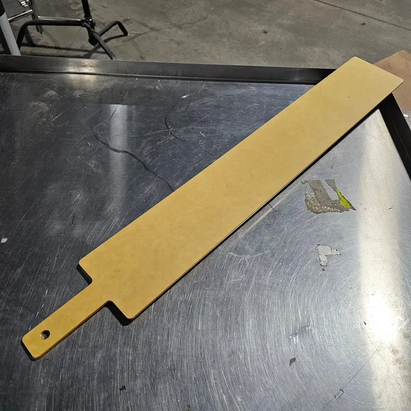 Cal-Mil 30-Inch Long Serving Board – Wood-Grain Acrylic With Ergonomic Handle 1