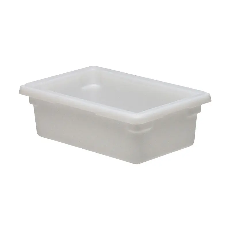 Cambro 12186P148 White 3-Gallon 1/2-Size Poly Food Container 1