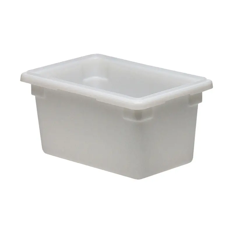 Cambro 12189P148 White 4.75-Gallon 1/2-Size Poly Food Box 1