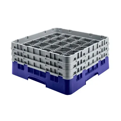 Cambro 36S534186 Glass Storage Rack – Navy Blue, 36 Compartments 1
