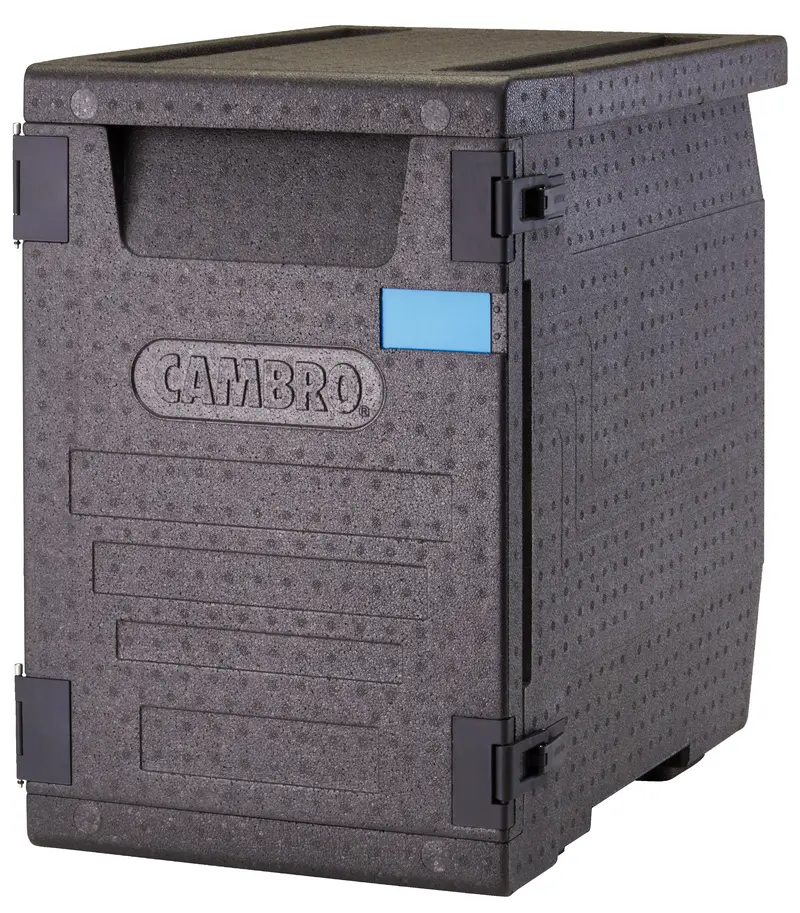 Cambro Cam Gobox – Insulated Front-Loading 6-Pan Food Carrier (Black) 1