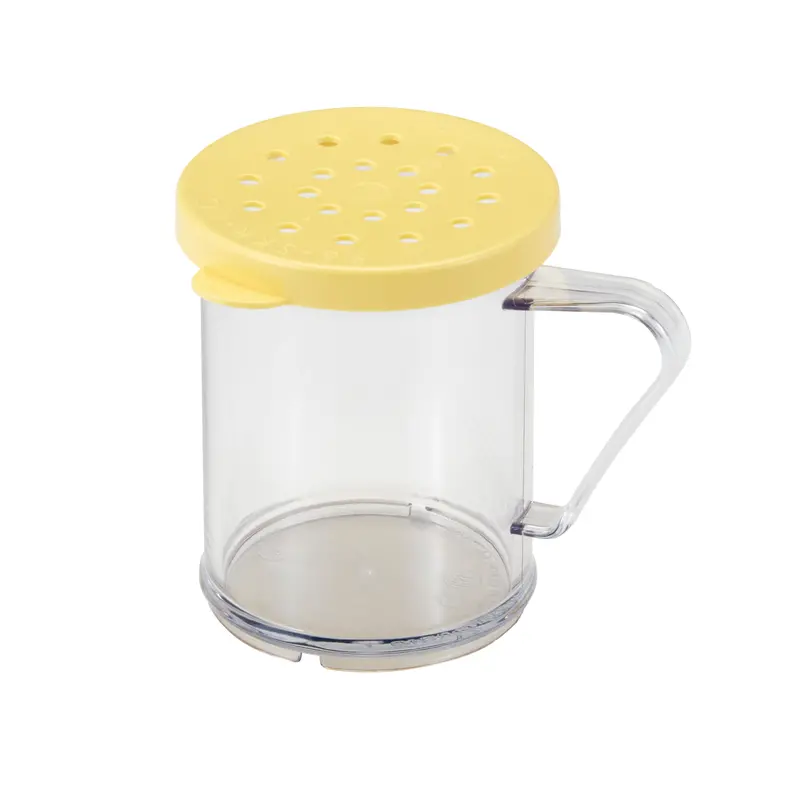 Cambro Camview 10 Oz Shaker/Dredger Set – Clear Body With Color-Coded Lid 1