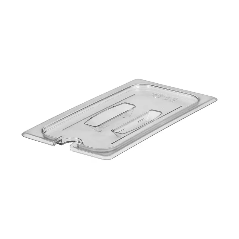 Cambro Camwear 1/3-Size Notched Food Pan Cover With Integrated Handle 1