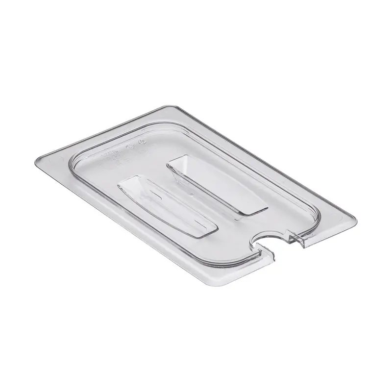 Cambro Camwear 1/4-Size Food Pan Lid With Handle — Crystal-Clear Design 1