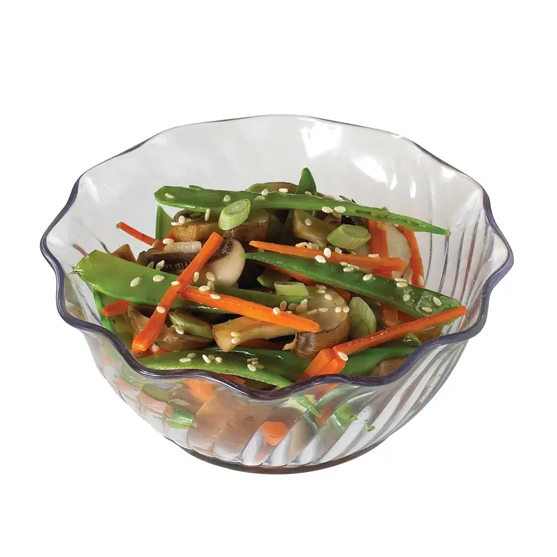 Cambro Camwear 13 Oz Clear Swirl Bowl 1