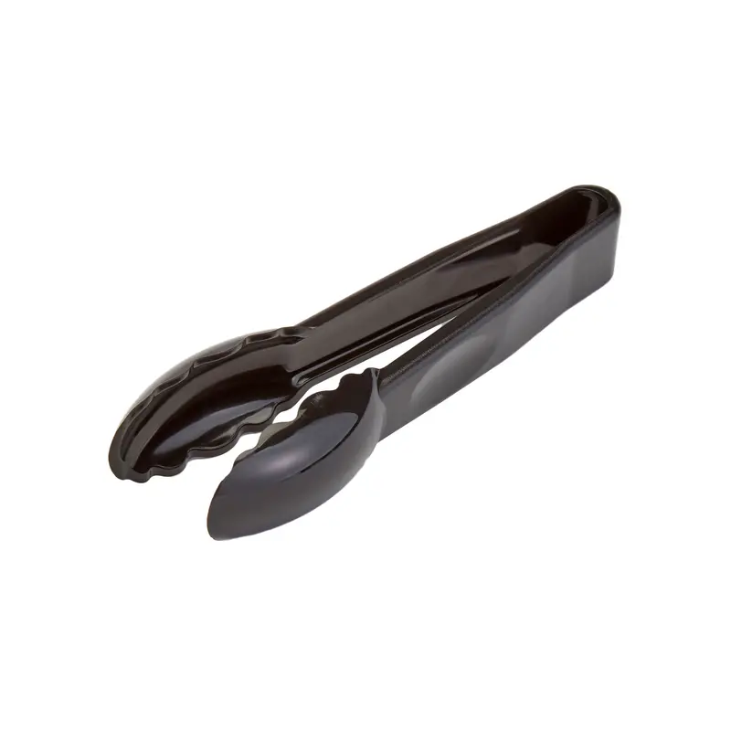 Cambro Camwear Black Scallop Grip Tongs 1