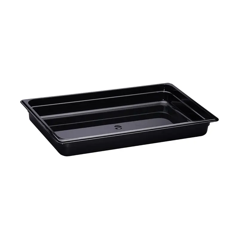 Cambro Camwear Full-Size Food Pan – 2.5-Inch Depth, Durable Black Plastic 1