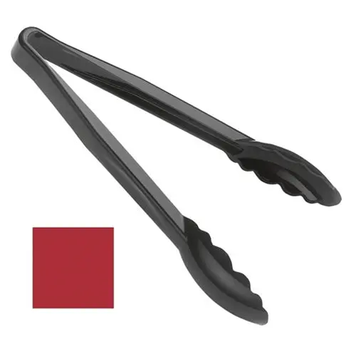 Cambro Camwear Scallop-Grip Tongs – 6-Inch Red Ergonomic Design 1