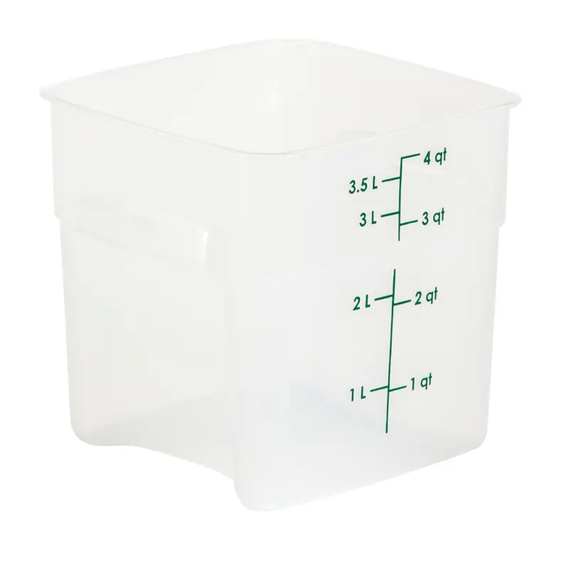 Cambro Freshpro Camsquares 4-Quart Translucent Food Storage Container 1