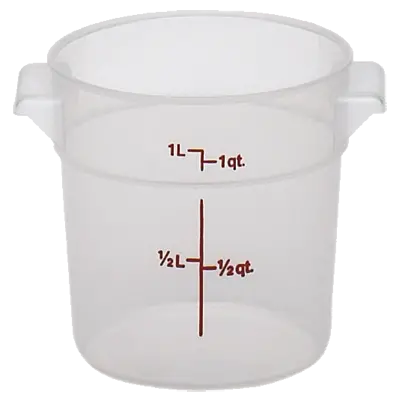 Cambro Rfs1Pp190 Translucent Round Storage Container – 1-Quart Capacity 1