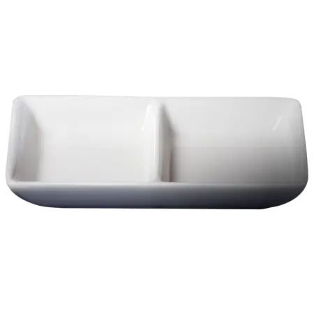Cameo Square Divided Rectangular Dish – 6" X 3" (48-Pack) 1