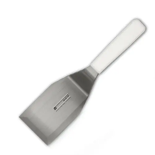 Canada Cutlery Euro Culinary Turner – 4" Flexible Silicone-Tipped Spatula (White Handle) 1