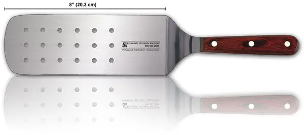 Canada Cutlery Perforated Turner – 8-Inch Stainless Blade With Wood Handle 1