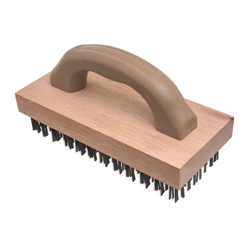 Carlisle 4067600 Butcher Block Cleaning Brush – Flat Steel Bristles, 9.375" × 4" 1