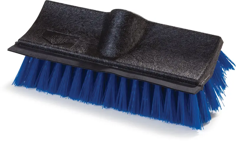 Carlisle Flo-Pac Dual-Surface 10" Floor Scrub Brush With Rubber Squeegee Edge 1