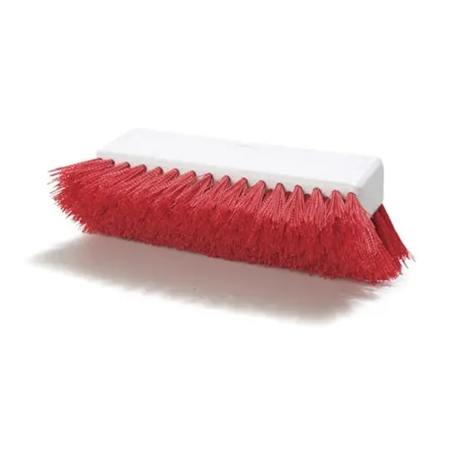 Carlisle Sparta Bi-Level Scrub Brush Head – 10" Red Replacement 1