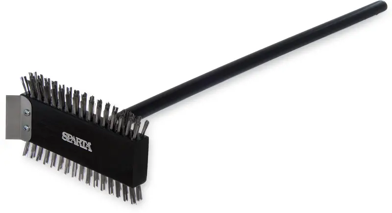 Carlisle Sparta Broiler Master Grill Brush & Scraper – 30.5" With Ergonomic Handle 1