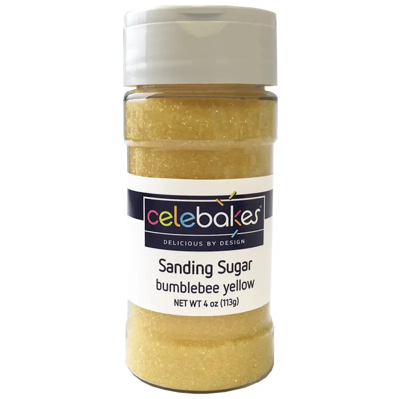 Celebakes Bumblebee Yellow Sanding Sugar – 4 Oz (Sku #7500-78505Y) 1