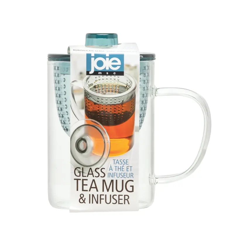 Ceramic Tea Mug With Built-In Stainless Steel Infuser 1