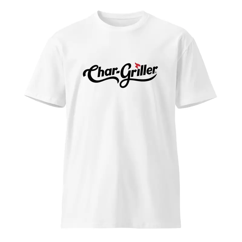 Char-Griller White Unisex Logo T-Shirt 1