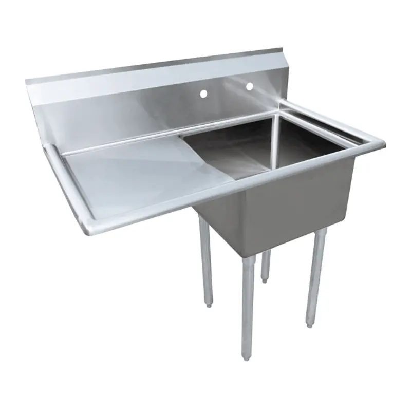 Chef Aaa 41855 Single-Compartment Nsf Pot Sink With 3.5-Inch Drain & 1 Drain Board 1