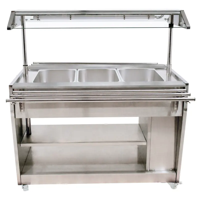Chef Aaa Dw-Cn-1210 Stainless Steel Steam Table With 1210-Liter Gn Pan Capacity 1
