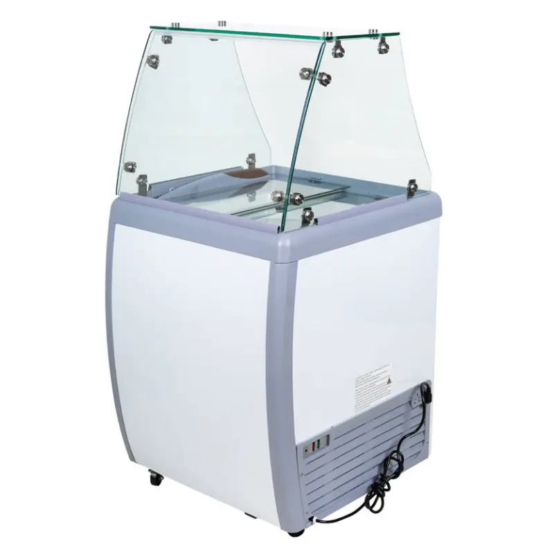 Chef Aaa Fr-Cn-0160-S 26-Inch Glass-Door Ice Cream Dipping Freezer – Includes Sneeze Guard 1