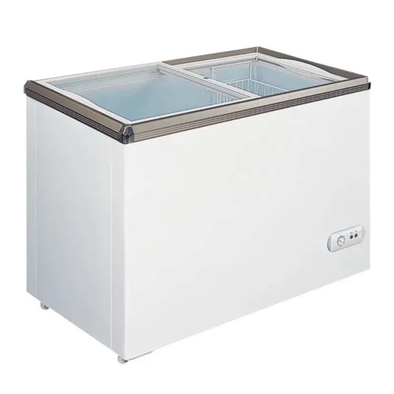 Chef Aaa Fr-Cn-0320 Commercial 45-Inch Glass-Door Frozen Food & Ice Cream Chest Freezer – 11 Cu. Ft. Display Unit 1