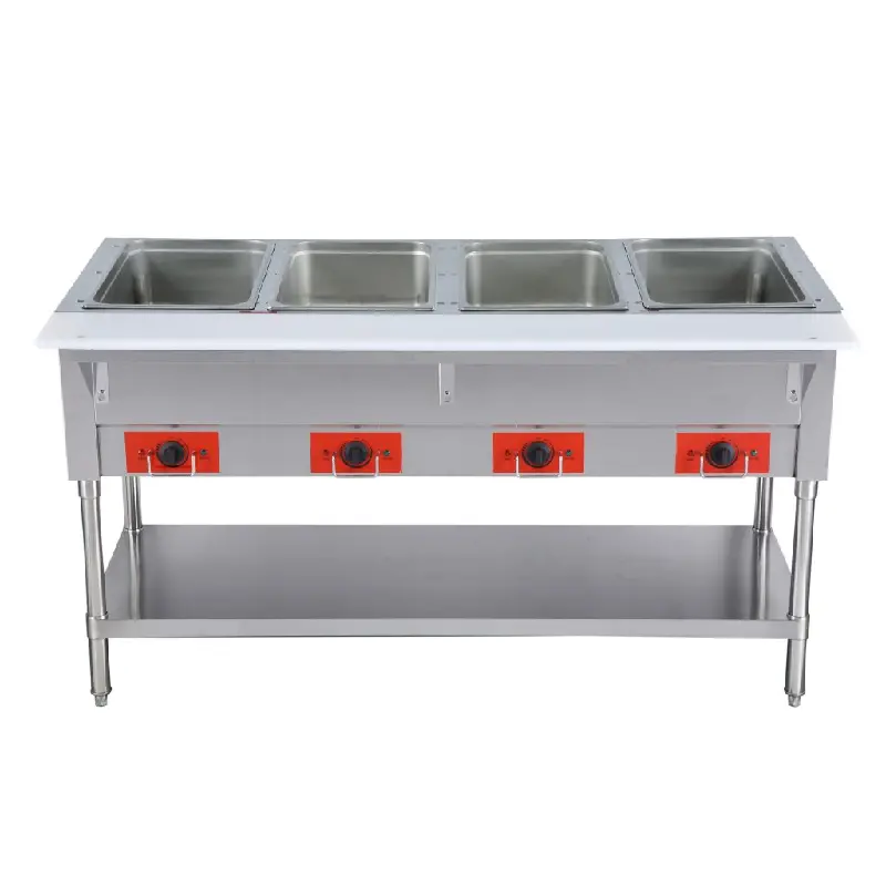 Chef Aaa Fw-Cn-0004-D 58-Inch Electric Steam Table Featuring Cutting Board & Under-Shelf Storage 1