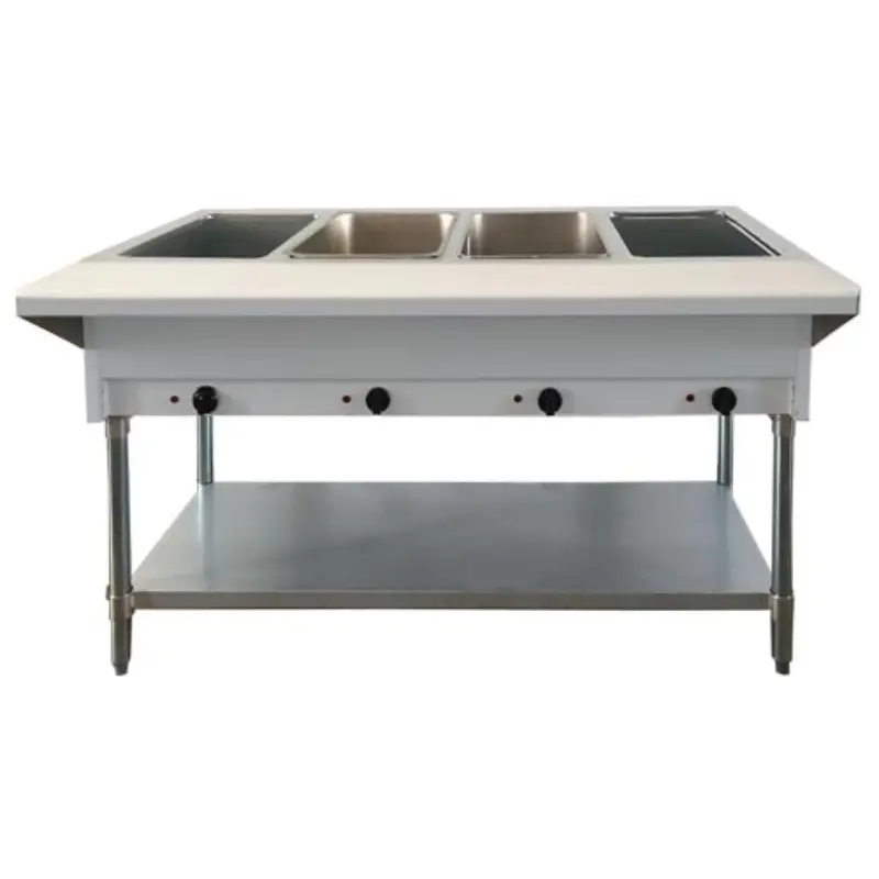 Chef Aaa Fw-Cn-0004-Dh 58-Inch 4-Pan Heated Steam Table With Removable Wells 1