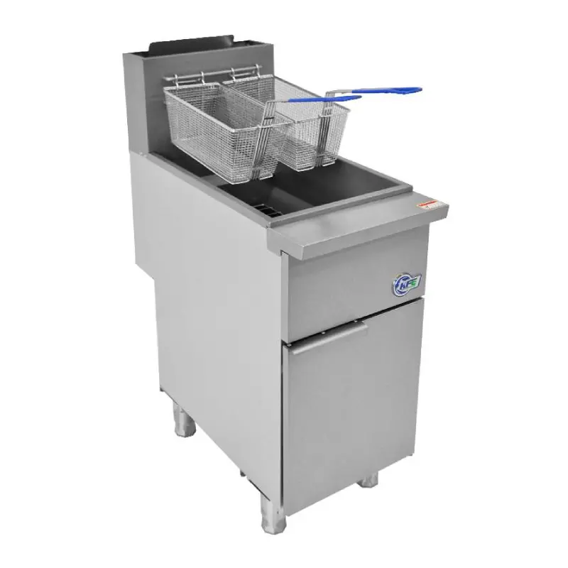 Chef Aaa Kf-F3-Ng 3-Tube Deep Fryer – 40 Lb Capacity, Natural Gas 1