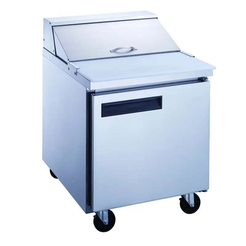 Chef Aaa Picl-1 Commercial Food Prep Table – 29", Refrigerated Salad & Sandwich Station With 8 Pan Capacity 1