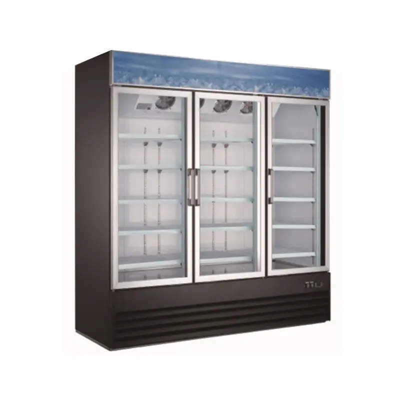 Chef Aaa Sd1.9L3-Hc Commercial Merchandiser Freezer — 79" Triple-Glass Door, High-Capacity 1