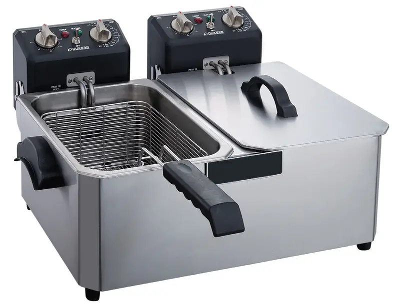 Chef Aaa Tcf10Ed 20-Pound Two-Basket Countertop Fryer 1