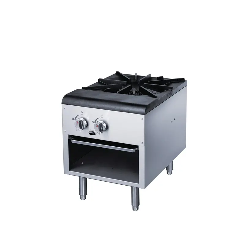 Chef Aaa Tcspa1 Single-Burner Commercial Stock Pot Range – Heavy-Duty Stainless Steel 1