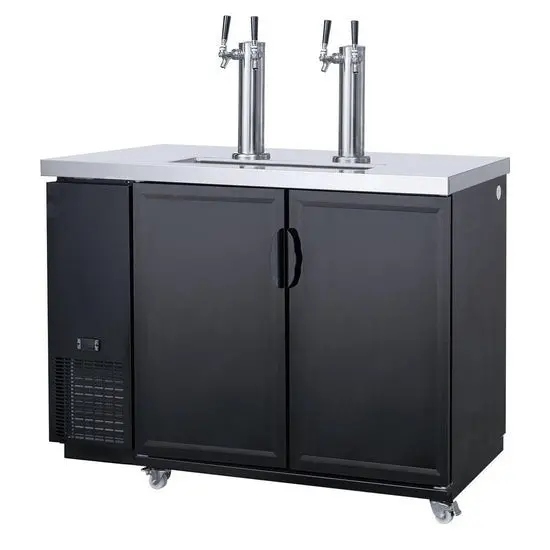 Chef Aaa Tkb60-M2 60-Inch Dual-Tower Commercial Kegerator – 4-Tap Beer Dispenser 1