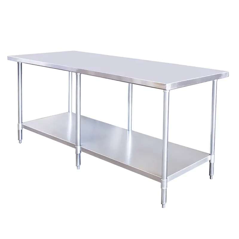 Chef Aaa Tl3963 Nsf-Certified 96-Inch Stainless Steel Commercial Work Table – 96" X 30" X 34" 1