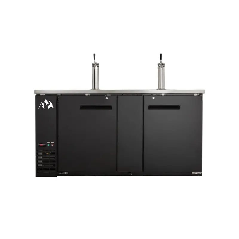Chef Aaa Udd-3-Hc Commercial 70-Inch Dual-Tap Kegerator – 3 Half-Barrel Capacity, 23.3 Cu. Ft. 1