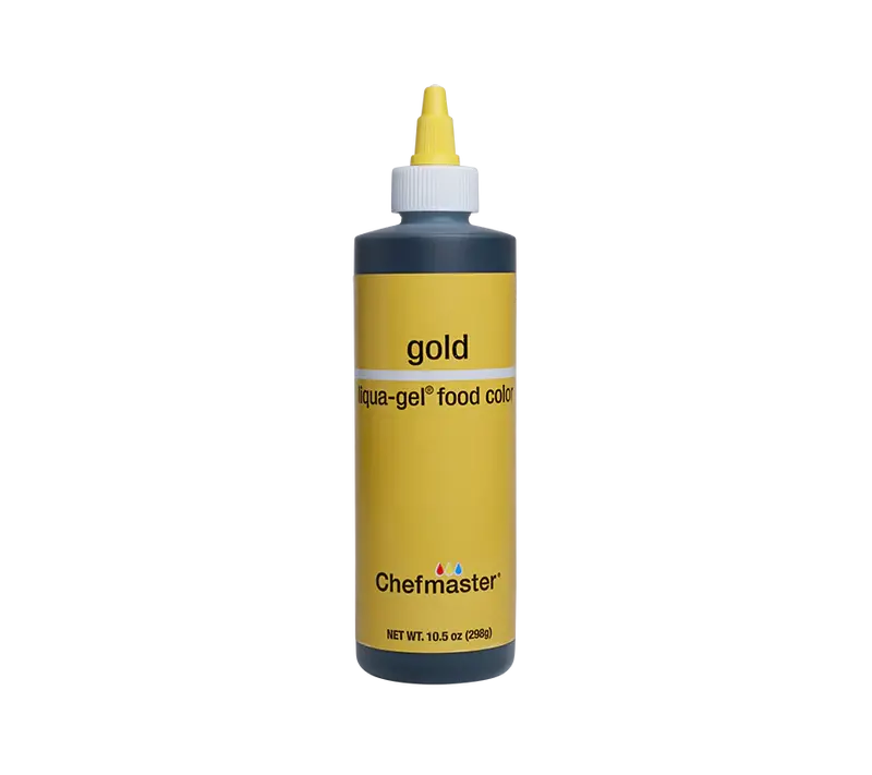 Chefmaster Gold Liqua-Gel Food Coloring – 10.5 Oz Bottle (#5401) 1