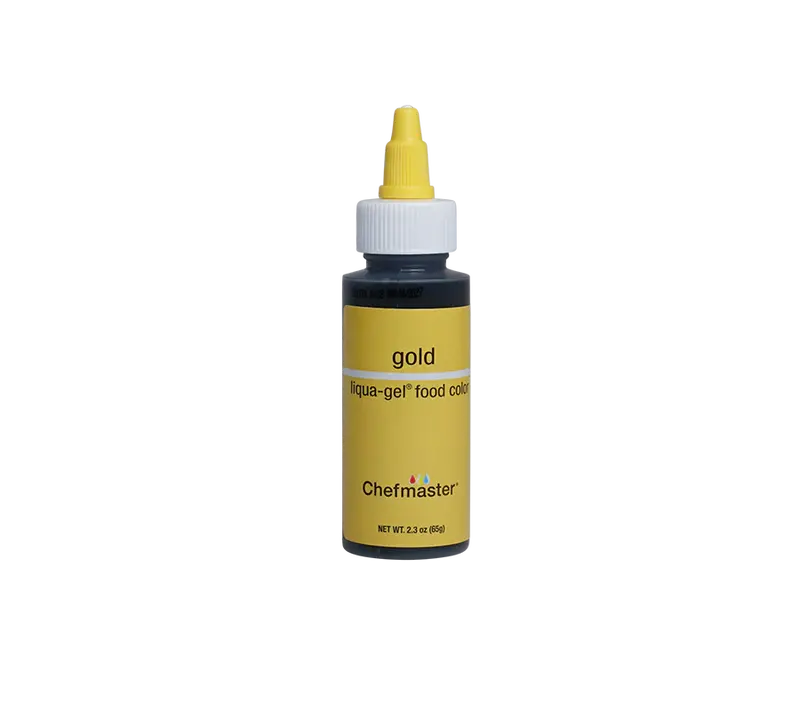 Chefmaster Gold Liqua-Gel Food Coloring – 2.3 Oz Bottle (#5001) 1