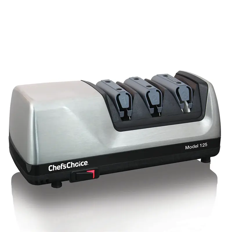 Chef'Schoice Model 125 Commercial 3-Stage Electric Knife Sharpener – 20-Degree Edge, 120V 1
