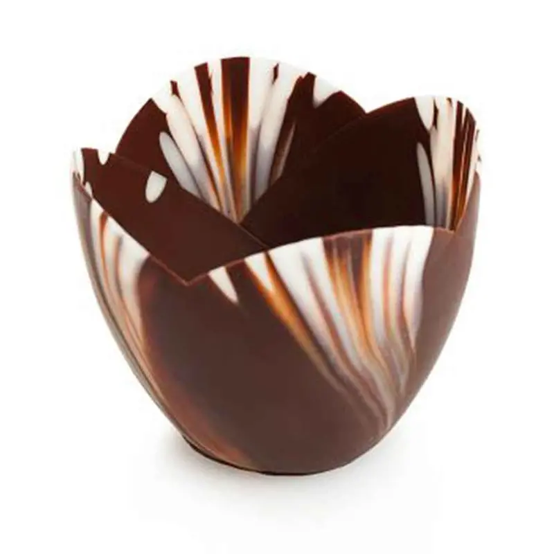 Chocoa Marbled Tulip Chocolate Cups – Medium Size, 36-Piece Set – Pickup Only 1