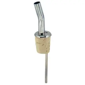 Chrome Jet Pourer – Spill-Stop 220 Series With Natural Cork Stopper (12-Pack) 1