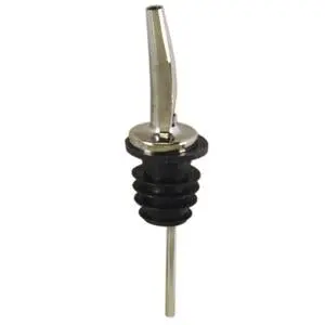 Chrome Tapered Pourer – Spill-Stop 285 Series With Poly-Kork Stopper (12-Pack) 1
