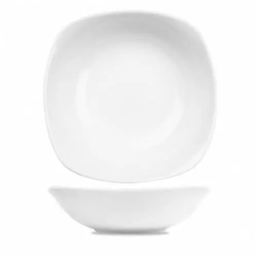 Churchill Art De Cuisine Porcelain Square Bowl – 45-Ounce White (6-Pack) 1